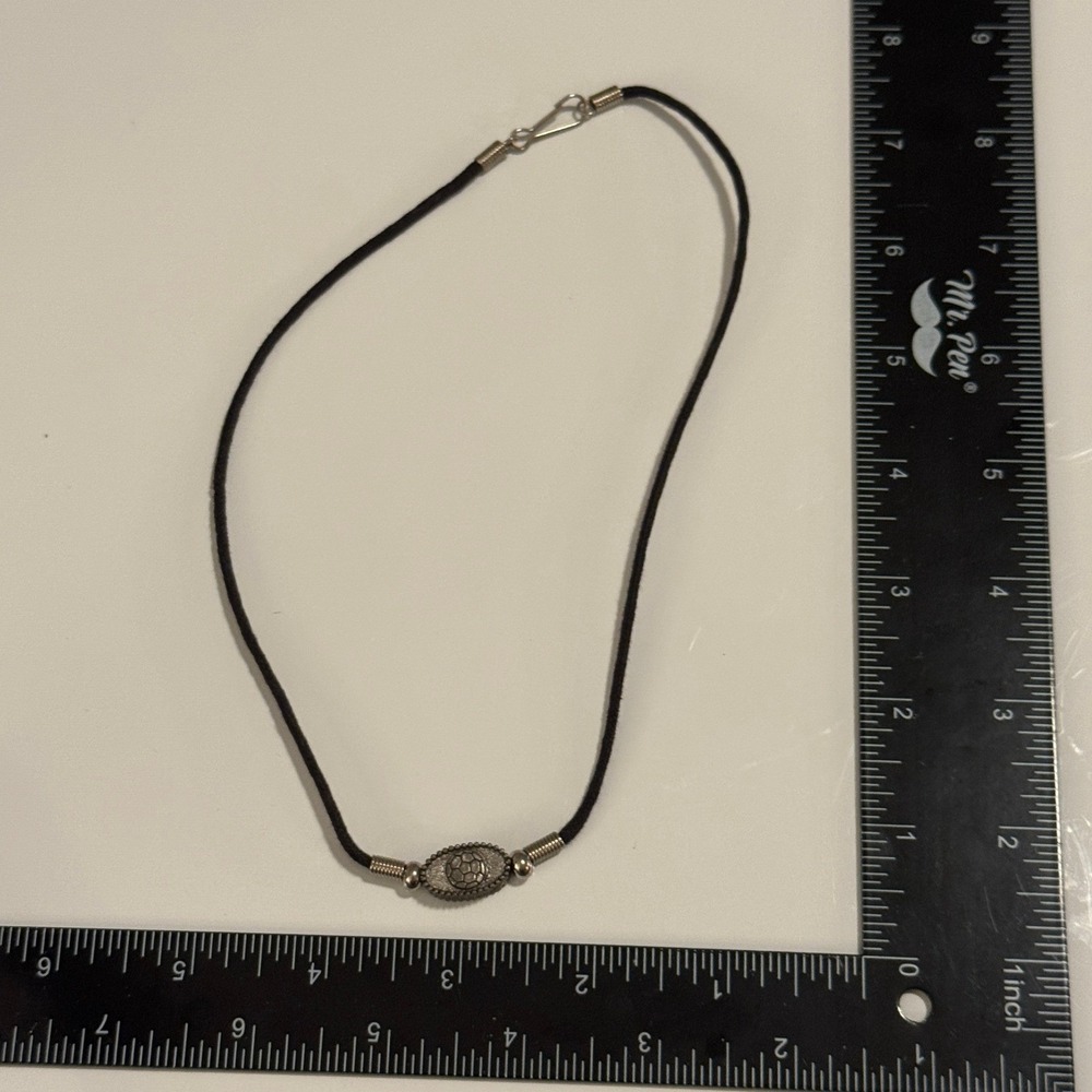 Silver Tone Pendant Soccer Black Cord Necklace‎ with "Defense" Jewelry